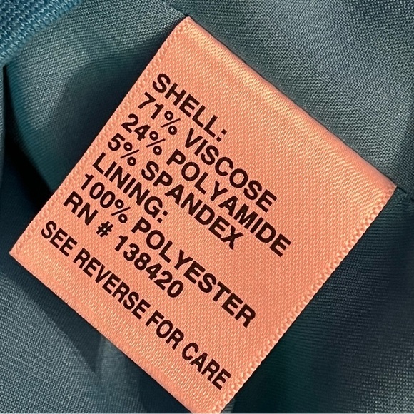 Per Se by Carlisle Collection Dress Size 4 Turquoise Zip Up Back Ret $555 NWT - Picture 10 of 11
